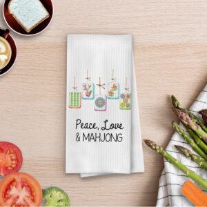 Mahjong Waffle Weave Decorative Kitchen Towels