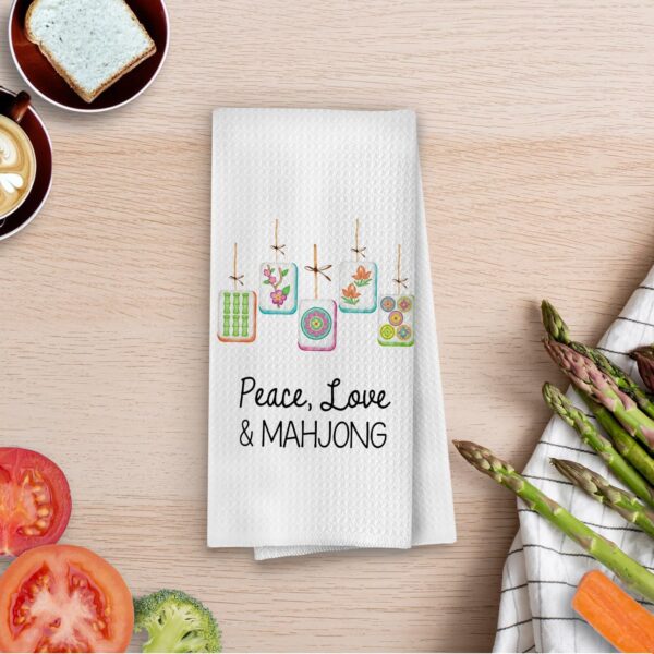 Mahjong Waffle Weave Decorative Kitchen Towels