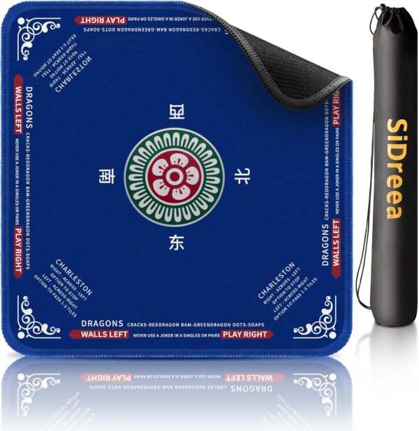 matsproduct1 Mahjong Mat, 32.4×32.4 Inch Noise Reduction Anti-Slip Mahjong Mat for Table