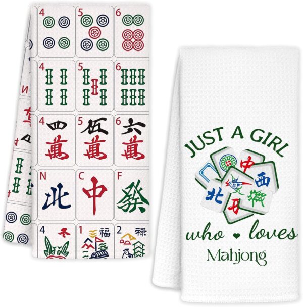 towel8 Set of 2 Mahjong Kitchen and Bath Towels